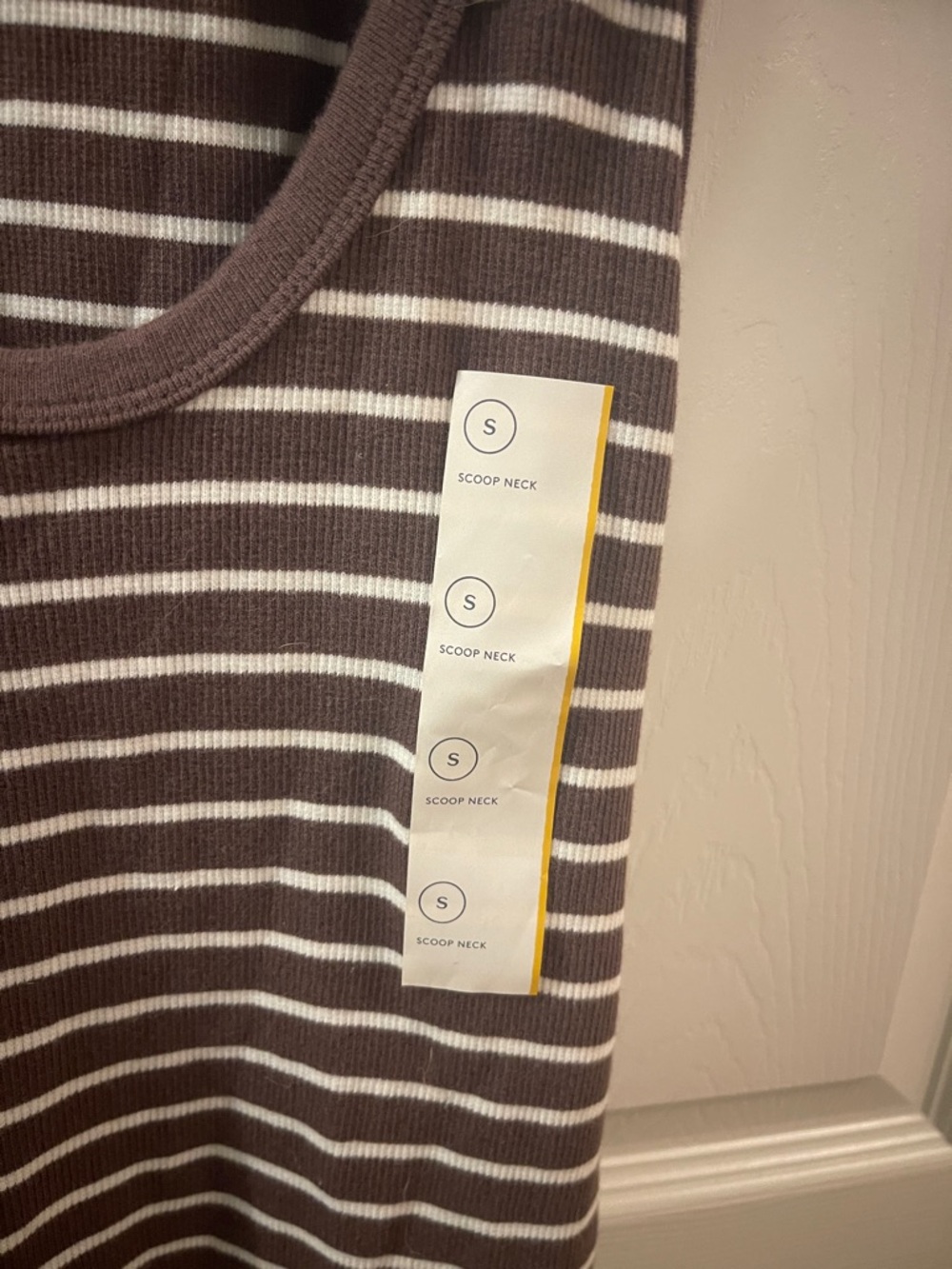 Universal Thread Brown & White Striped Ribbed Tank - Picture 3 of 5